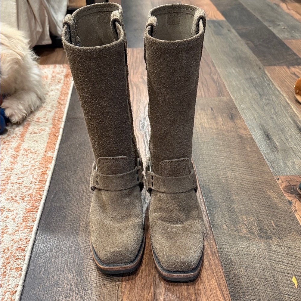 Suede Frye harness boots 7 - tan